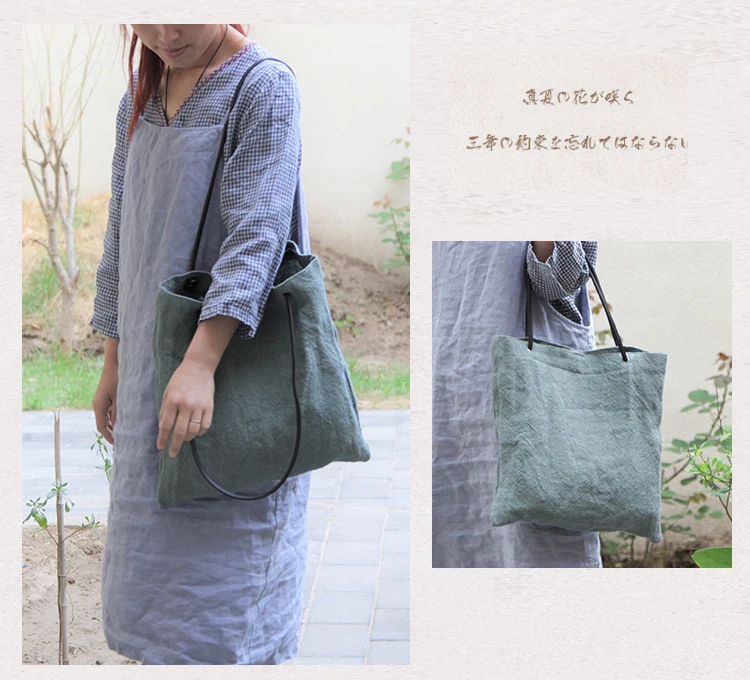 Повседневная льняная Кепка, сумочка высокого качества, кожаный ремешок, тканевая сумка на плечо, женская сумка для отдыха в богемном стиле, шикарная Повседневная Сумка-тоут