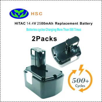 

2PCS 2.5Ah rechargeable battery HIT14.4A NiMh Battery 14.4V Replacement HITAC EB1412S EB1426H EB1420RS EB1430R Battery pack 14.4