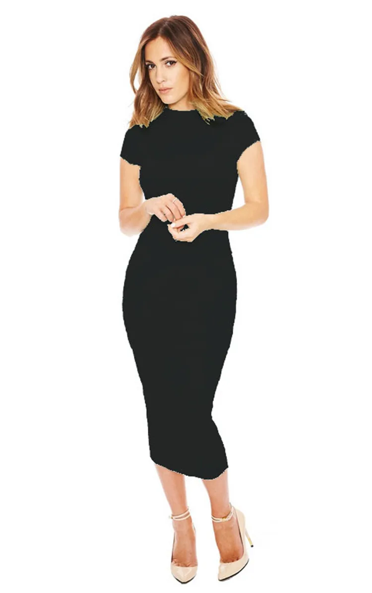 calf length bodycon dress