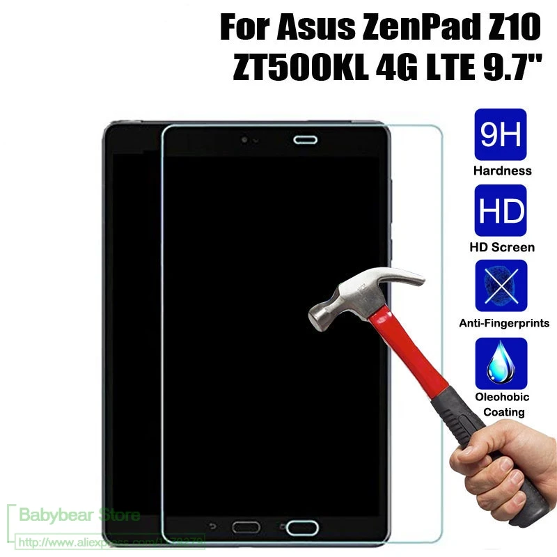 2 X Стекло 9H Настоящее Закаленное стекло для Asus Zenpad Z10 ZT500KL 4G LTE 9 7 дюймов Защитная