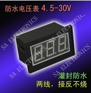 

[BELLA]Blue V56D potting waterproof DC4.5-30V digital voltmeter digital voltmeter (C9A4)--5PCS/LOT