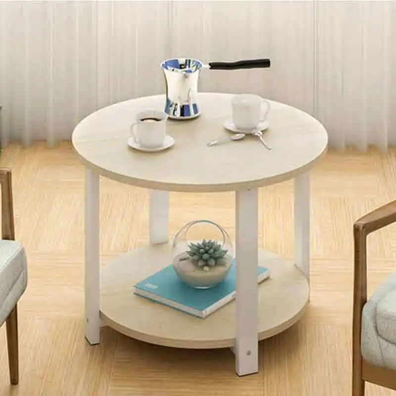 Small coffee table simple sofa side corner table double layers cabinet modern balcony desk home cafe furniture Small coffee table simple sofa side corner table double layers cabinet modern balcony desk home cafe furniture
