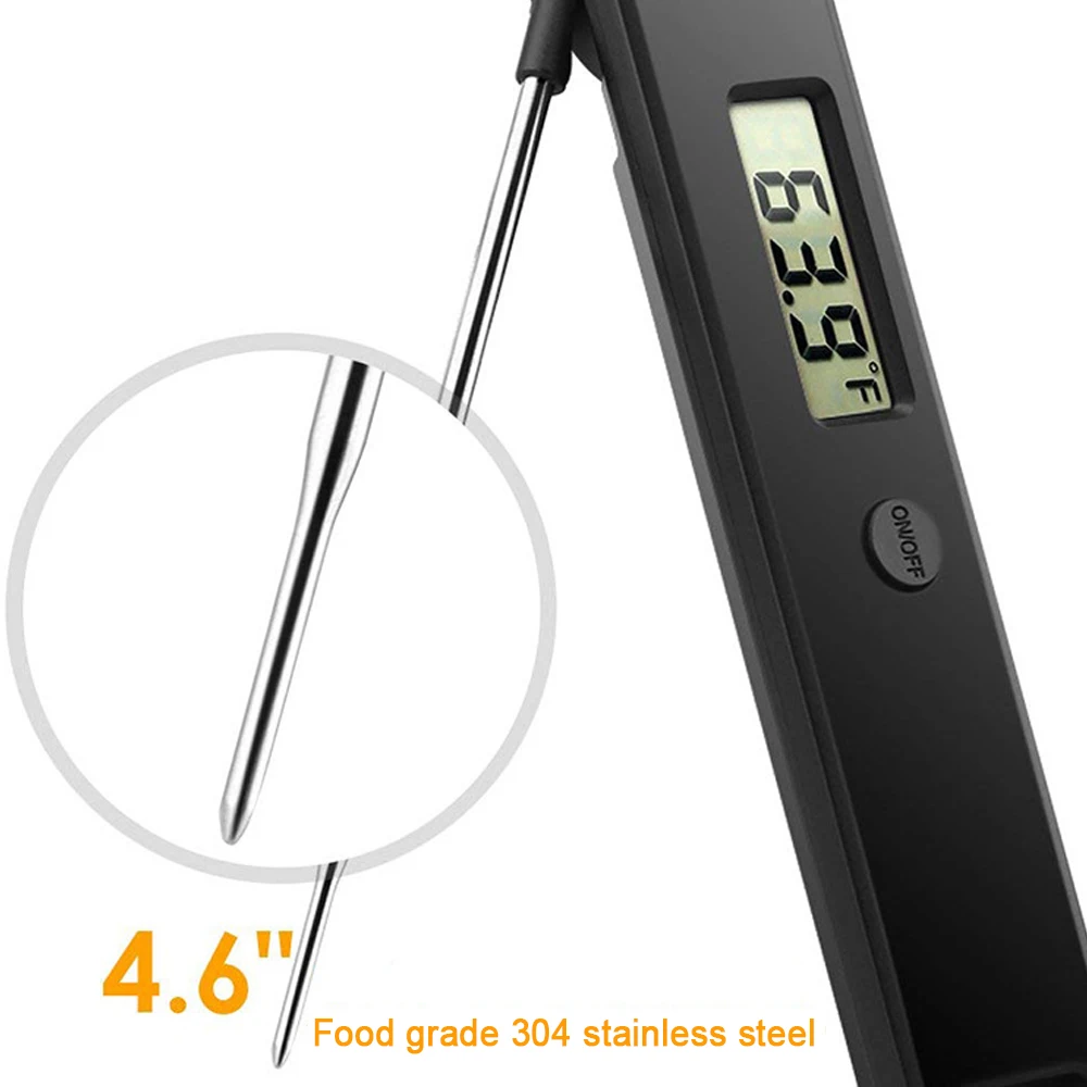 Waterproof Professional Gourmet Food Digital BBQ Thermometer for Barbecue Meat Instant Read Thermometers Calibration Backlight (1)
