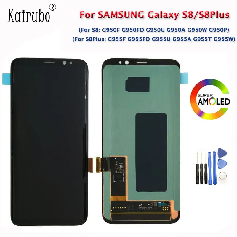 

Original MC Super AMOLED LCD For Samsung S8 Plus G955 G955F LCD S8 G950F LCD Display Touch Screen Digitizer Replacement + Tools