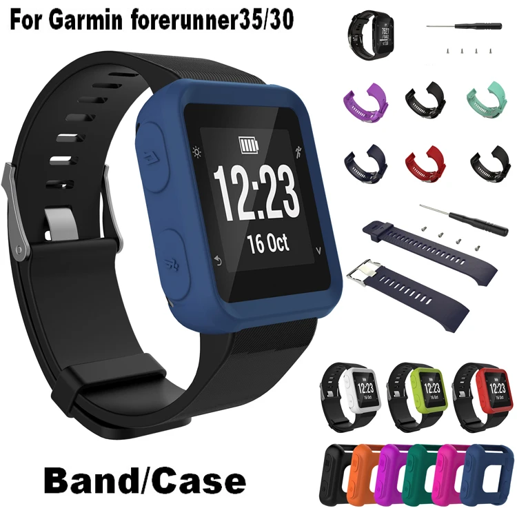 

Silicone Smart Watch Wrist Band for Garmin Forerunner 35 Case Protective Shell Cover for Garmin Forerunner35 Forerunner 30 Strap