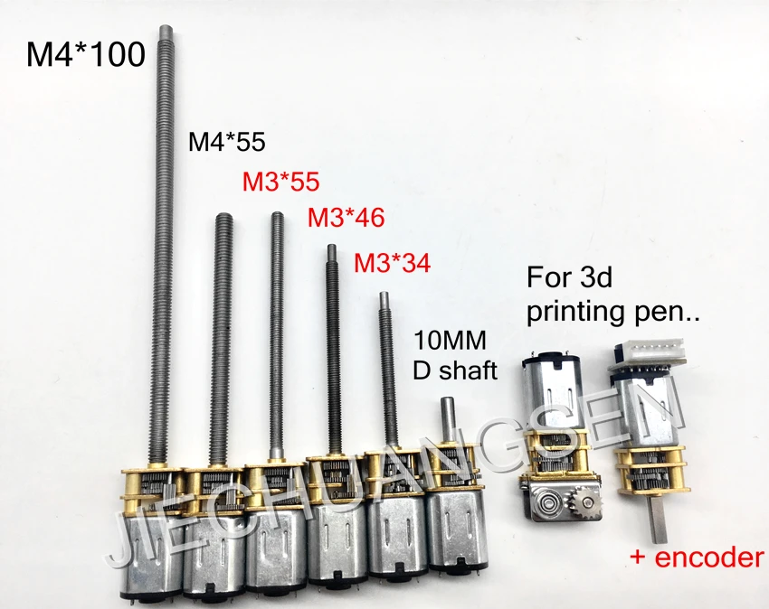 M4* 100 мм вал с винтовой резьбой, N20 DC мотор-редуктор DIY дверной замок, робот, 100 мм Длинный вал двигателя