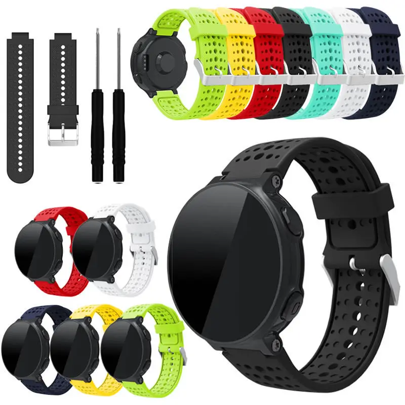 Мягкий силиконовый сменный ремешок для часов Garmin Forerunner 220 230 235 620 630 735XT Quick Release Fit Smartwatch наручный браслет