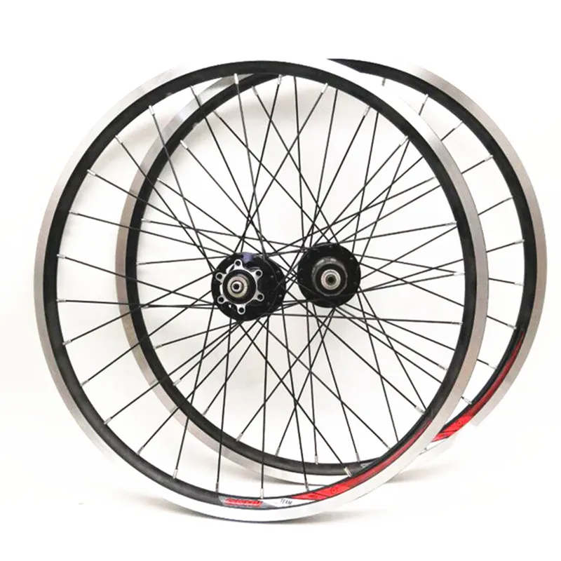 

Novatec 20inch 406/451 Folding Bike Bicycle Sealed Bearing Hub V Brake Full Black Wheel Set Wheels 100/130/135