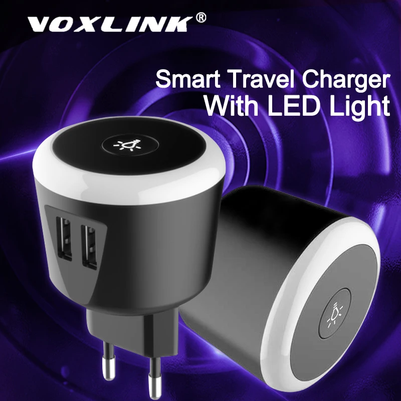 USB зарядное устройство VOXLINK умное светодиодное быстрое для iPhone X Xs 8 iPad Samsung Galaxy s8 s9