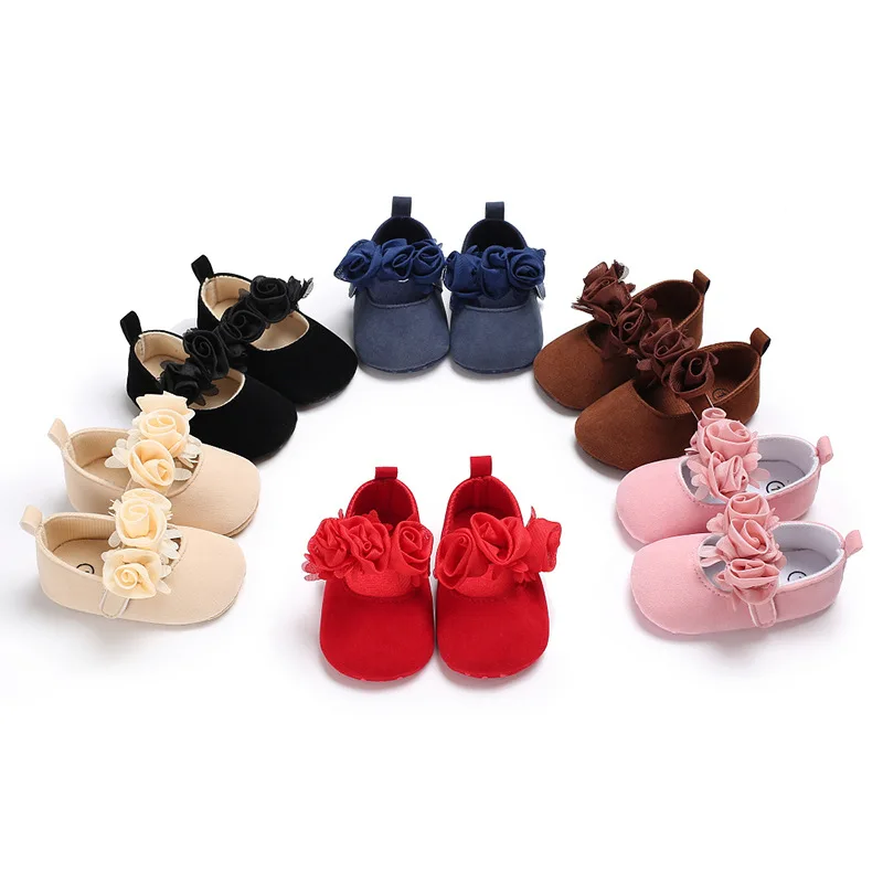 

Girl Baby Flower Baby Newborn Toddler Girl Crib Shoes Baby Car Soft Sole Walker Non-slip Baby Shoes 0-12 Months
