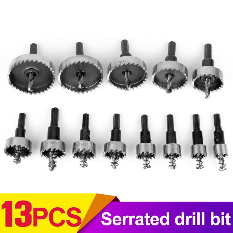 1pcs 16 53mm Core Drill Bit High Speed Steel Serrated Drill Bit Metal