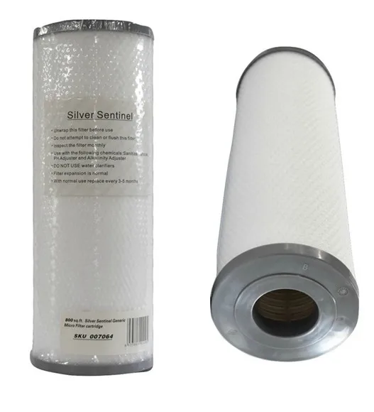 Арктический спа-фильтр, хлопок, мелтблаун, 33,5 см x 12,5 см, 5,5 см, Сменный фильтр с боковым отверстием для Арктический спа, серебряный, Sentinel