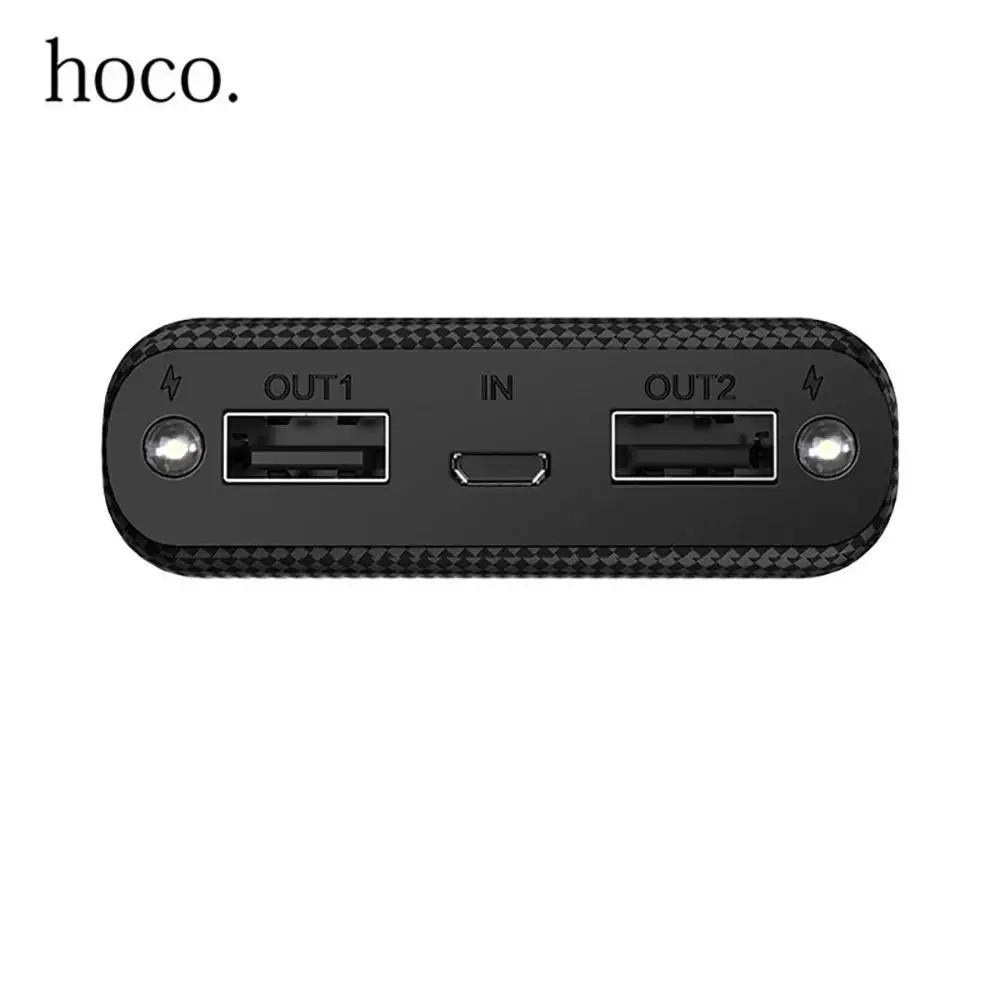 HOCO power Bank, 10000 мА/ч, быстрая зарядка, светодиодный, внешний аккумулятор, 18650, портативный, мини, внешний аккумулятор для iPhone 7, 8 X, Xiaomi, samsung, huawei