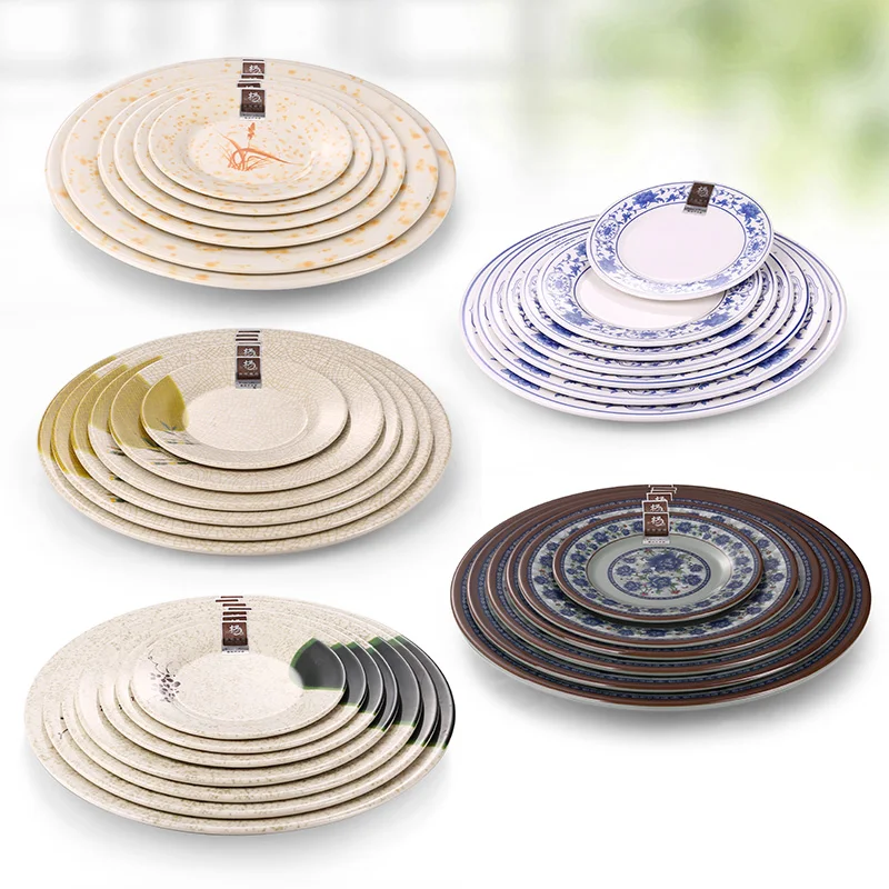 Yangge Brand Melamine Food Plates Dishes Classic Partner Home Restaurant Hotel Chinese Style