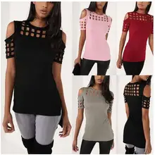 Горящая Горячая стиль квадратный цветок росы плечо культивировать свою мораль модная женская черная футболка с короткими рукавами