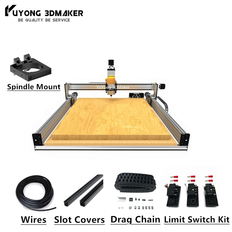 Высокоточный свинцовый фрезерный станок с ЧПУ механический комплект с монтажным комплектом(провода+ комплект крепления шпинделя+ комплект тяговой цепи+ крышки слотов+ комплект концевого выключателя