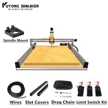 Высокоточный свинцовый фрезерный станок с ЧПУ механический комплект с монтажным комплектом(провода+ комплект крепления шпинделя+ комплект тяговой цепи+ крышки слотов+ комплект концевого выключателя