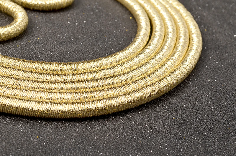 UDDEIN, индийский ювелирный набор, красочная веревка, многослойное ожерелье, женские магнитные застежки, Массивный воротник, нигерийский Свадебный ювелирный набор