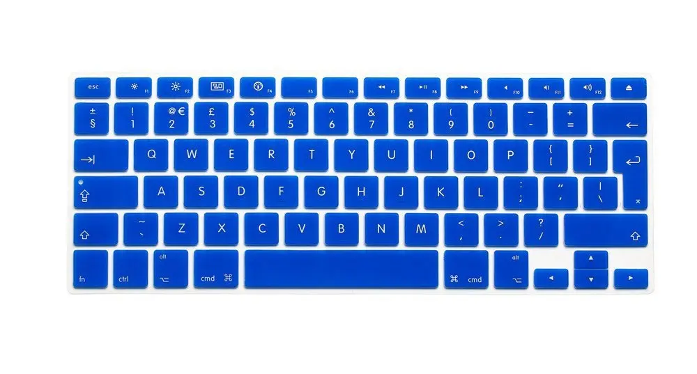 ЕС/Великобритания ISO английская силиконовая крышка клавиатуры для MacBook Old Pro 1" 15" 1"(с дисплеем retina или без)/старый MacBoook Air 13" - Цвет: EU Dark Blue
