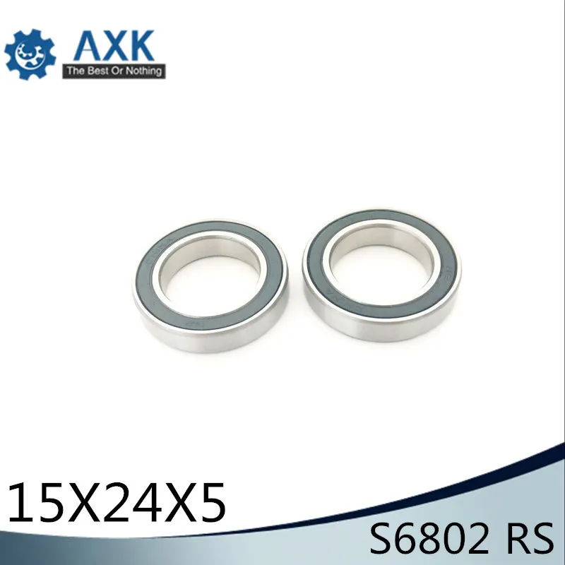 Bearings 6802 ( 1 PC) 440C Stainless Steel Rings With Si3N4 Ceramic Balls Bearing S6802