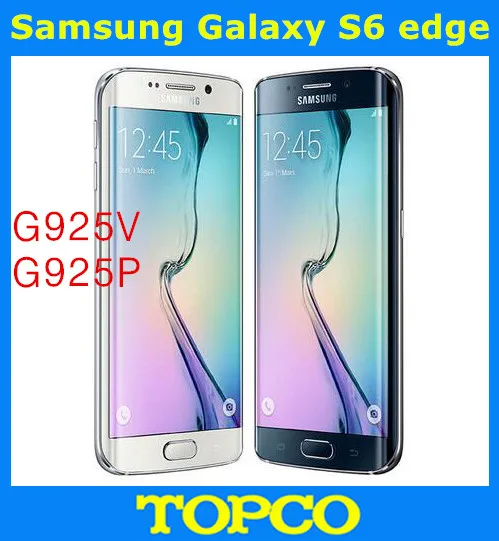 Samsung Galaxy S6 edge Оригинальный разблокированный мобильный телефон 4G LTE Android G925V G925P ram 3