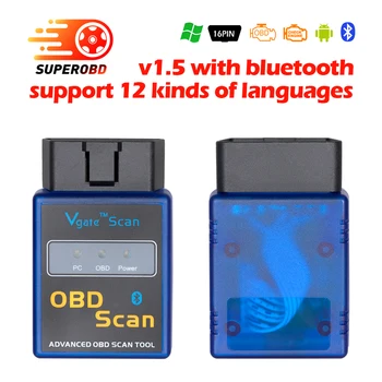 

elm327 obd2 bluetooth v1.5 obd ii Support obd 2 protocols Auto diagnostic tool code reader better than elm327 obdii v2.1