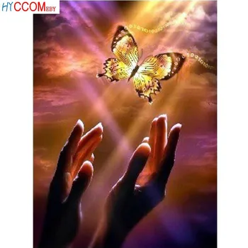 

Diamond Embroidery Full Display Scenic Full Square Diamond Painting hand butterfly 5D DIY Cross Stitch Rhinestone Decor Home