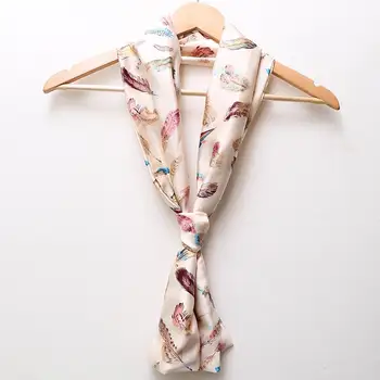 

Fashion Women Chiffon Double Layer Print Silk Scarf Ladies Wear For Business Party Elegant Small Vintage Scarf foulard femme