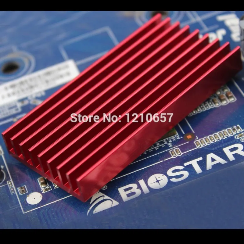 5 pieces lot 60x30x8mm RED Bitfury Aluminum Heatsink Radiator Cooler