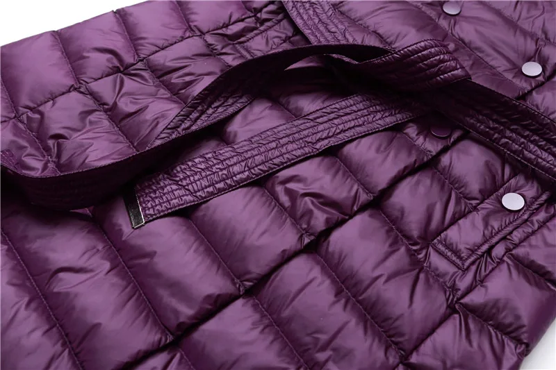 2018 Down Jacket Female Vintage A line Overcoat Ultralight Winter Down Coat Women Long Warm Parka With Belt 2018 Down Jacket Female Vintage A line Overcoat Ultralight Winter Down Coat Women Long Warm Parka With Belt