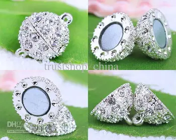 

Silver Round Magnetic Clasps12mm