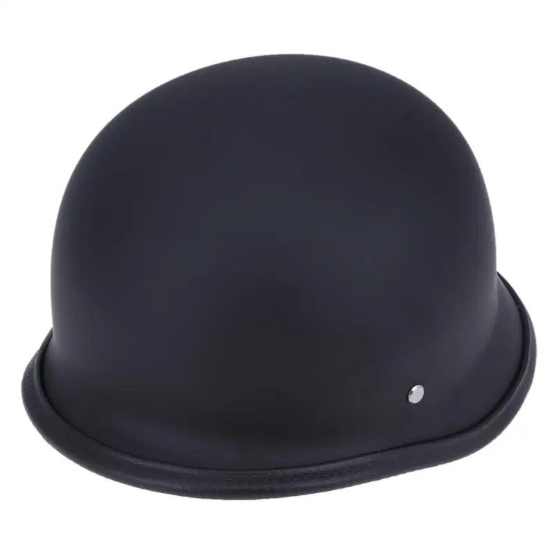 Unisex DOT Retro Motorcycle Helmets Matte Black German Half Face Helmet