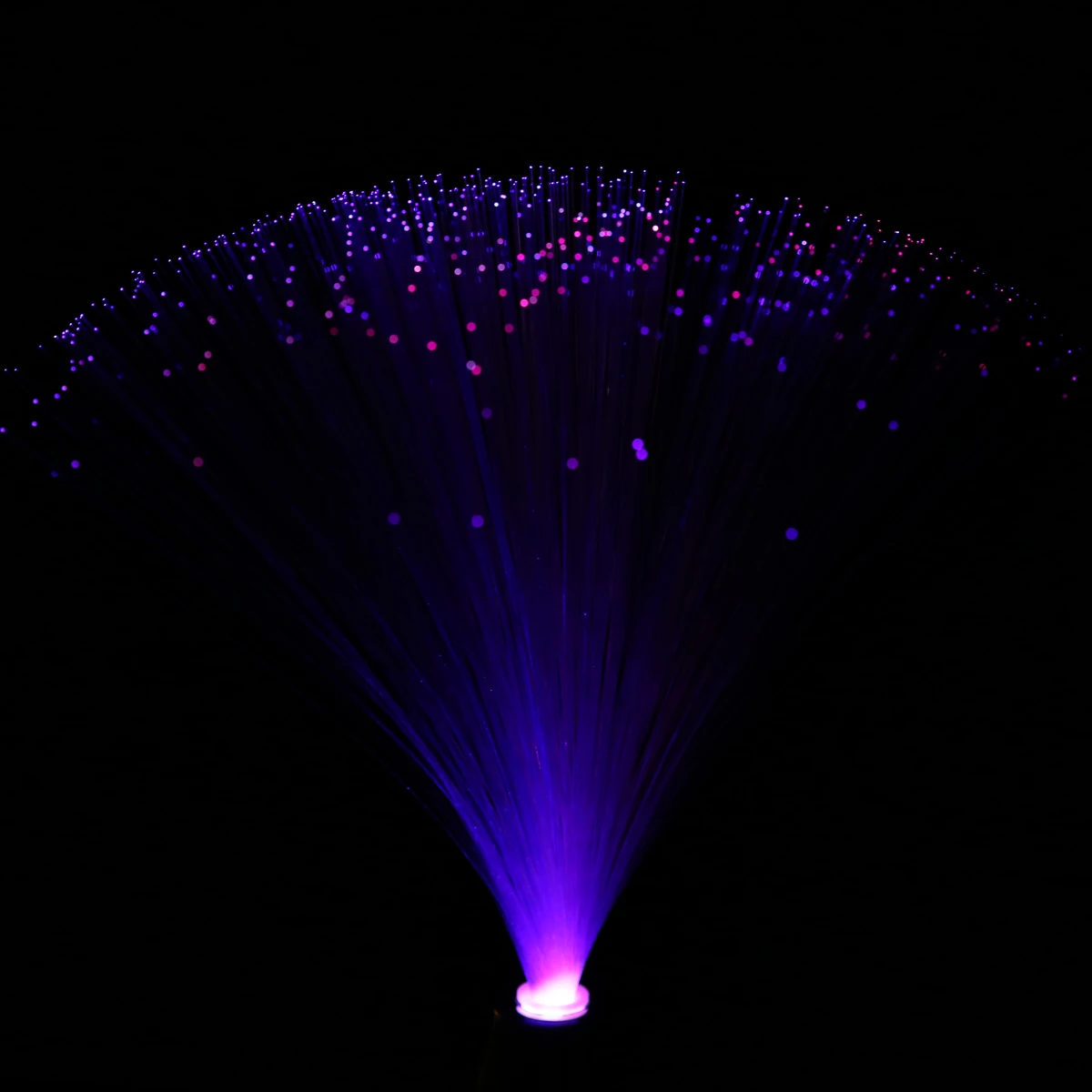 1pcs 12.6" LED Colorful Changing Fibre Optic Lamp Fountain Night Light Stand Home Room Dreamful Decoration