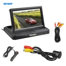 DIYKIT 5 дюймов Складная TFT ЖК-дисплей монитор автомобиля HD заднего вида Обратный резервного копирования автомобиля Камера парковка Системы автомобиля Зарядное устройство
