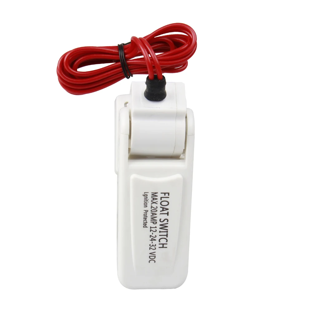 

White Bilge Pump Float Switch 12V 24V or 32V 28" Wire Cable Novel