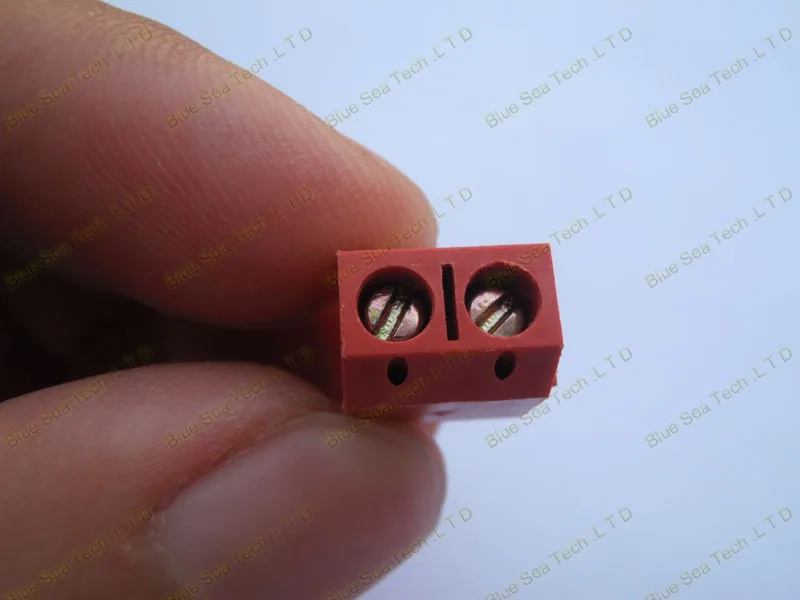 50 шт. лучший красный KF301-2P 5,0 мм 2Pin PCB винтовой клеммный блок разъем, 300 В/16А(14-22AWG провод