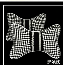Женская мода Личность Четыре сезона льняная сетка черно-белая универсальная подушка для автокресла автомобильные принадлежности