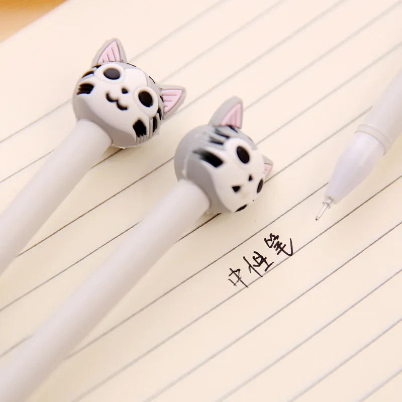 3 шт./ Kawaii Animal 0,5 мм гелевая ручка набор черных чернил мультфильм 0,38 мм ручка для письма Канцтовары canetas Escolar школьные принадлежности ZXB54