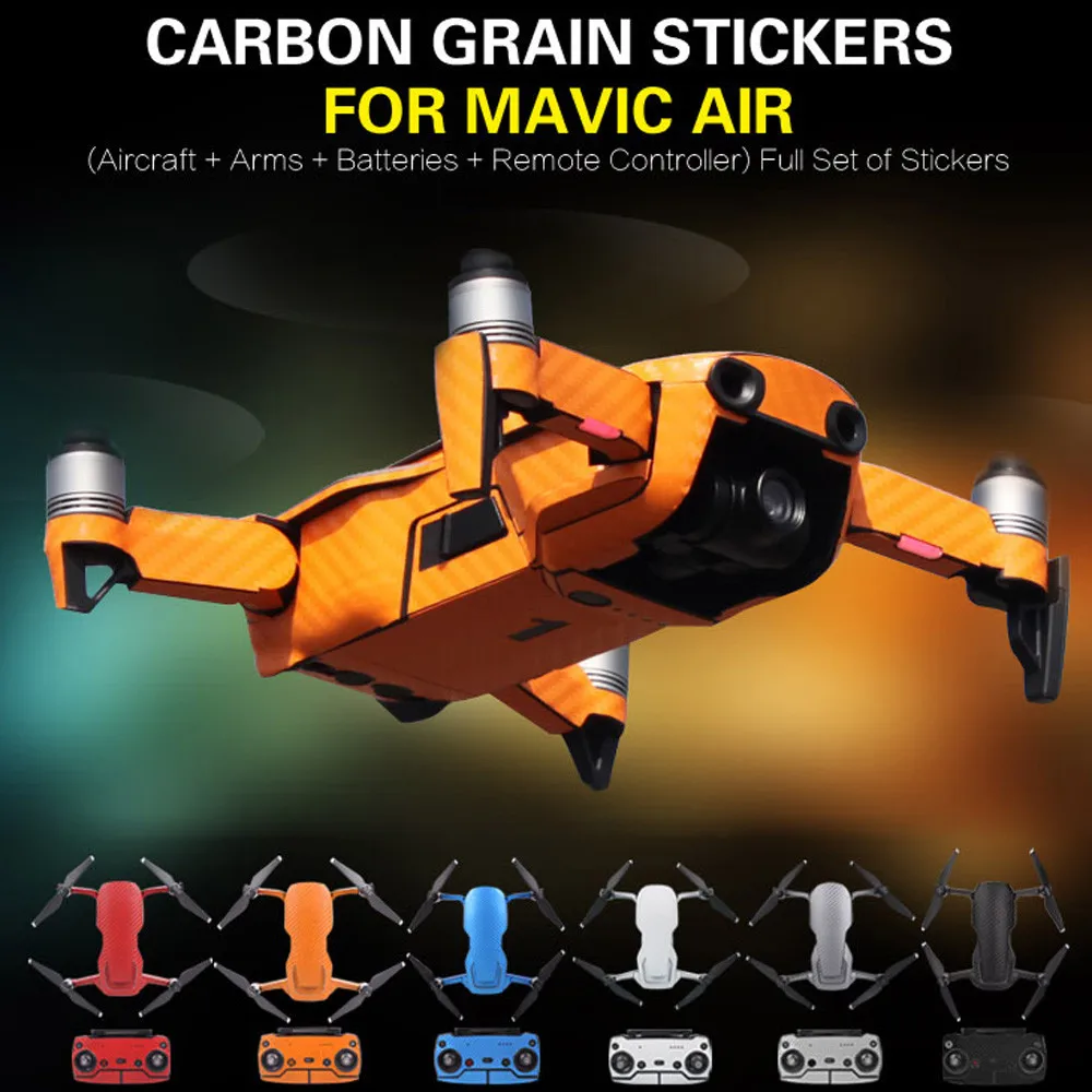 

Waterproof PVC Carbon Grain Graphic Sticker For DJI MAVIC AIR Drone Body Skin Quadcopter Camera Drone Decals Accessories MA08d