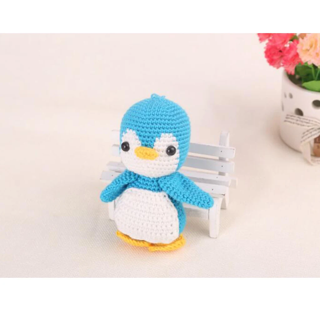 Penguin Doll Crochet Kit Amigurumi DIY Craft Project with Materials and Instruction