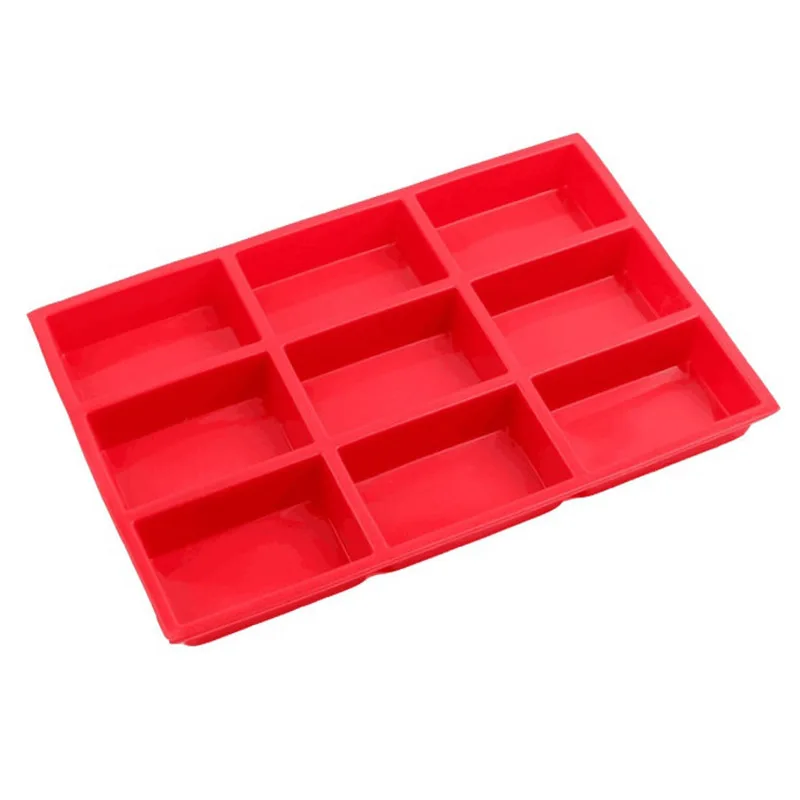 

9 Cavity Cake Mold Mini Fancy Brownie Cake Pan Silicone Mold Baking Mould HTQ99