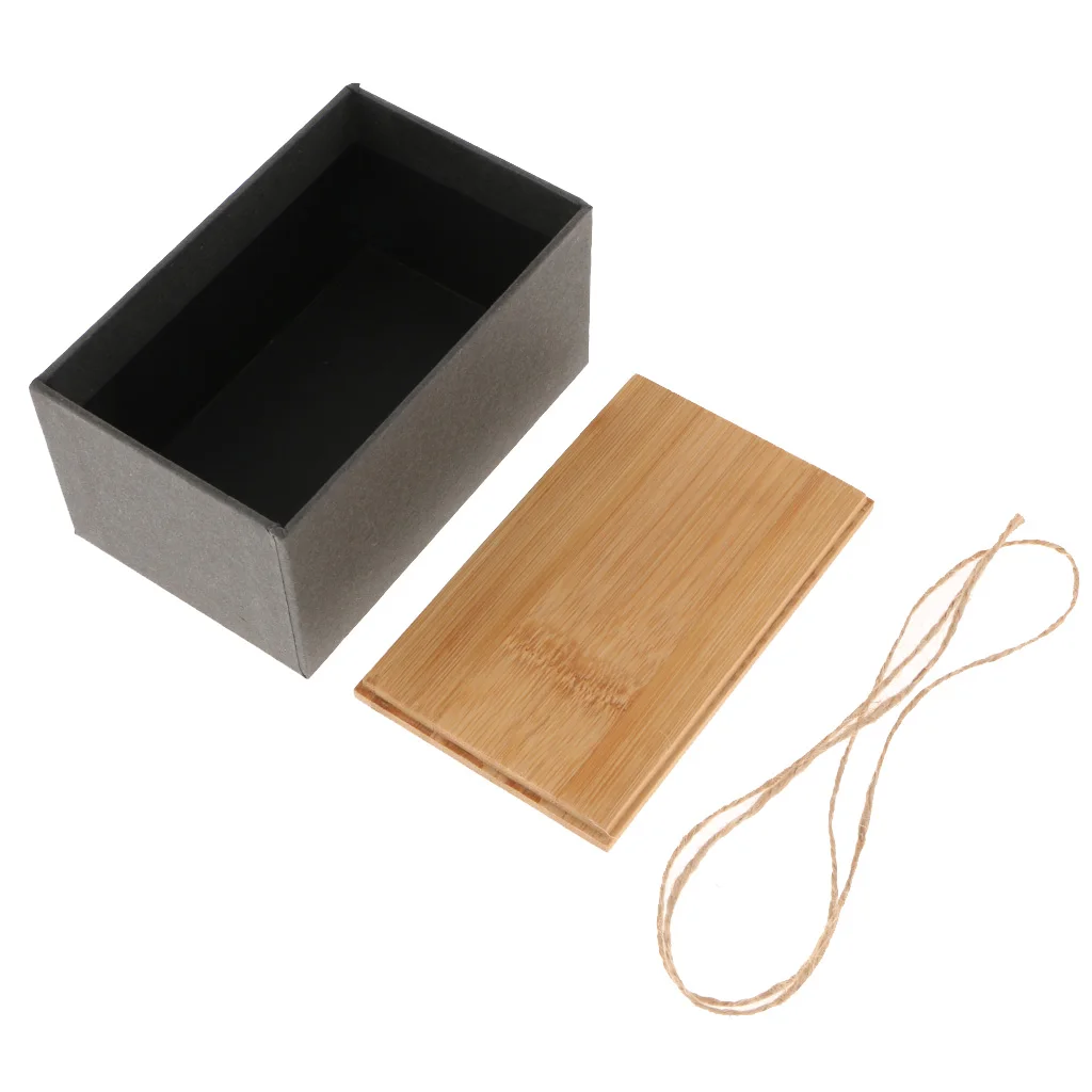 Bamboo Lid Storage Boxes Wooden Containers Organizer Tea Storage Box Caddy Jars Coffee Cans