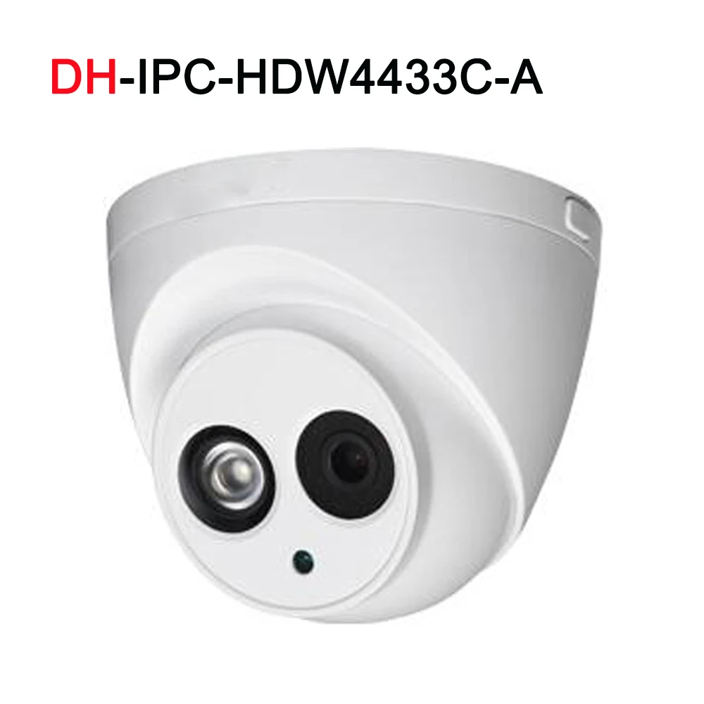 

4MP IP camera IPC-HDW4433C-A POE network Build-in Mic IR 30M security CCTV Dome camera