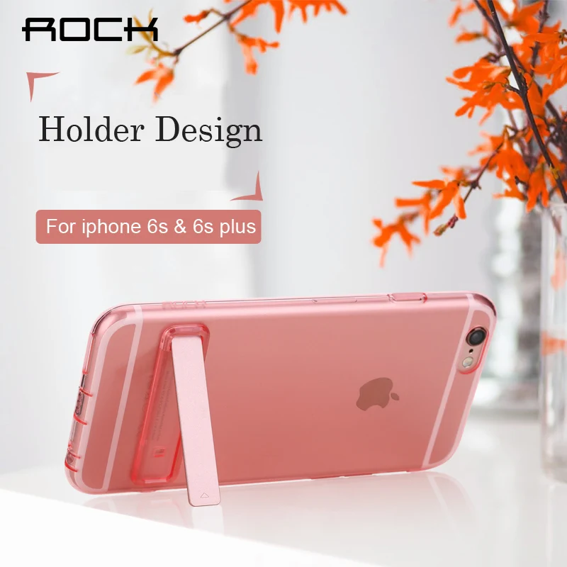 

Rock for iphone 6s plus 4.7 5.5 TPU stand holder Cover soft back Desktop stand case for iPhone 6s plus 5.5 cases