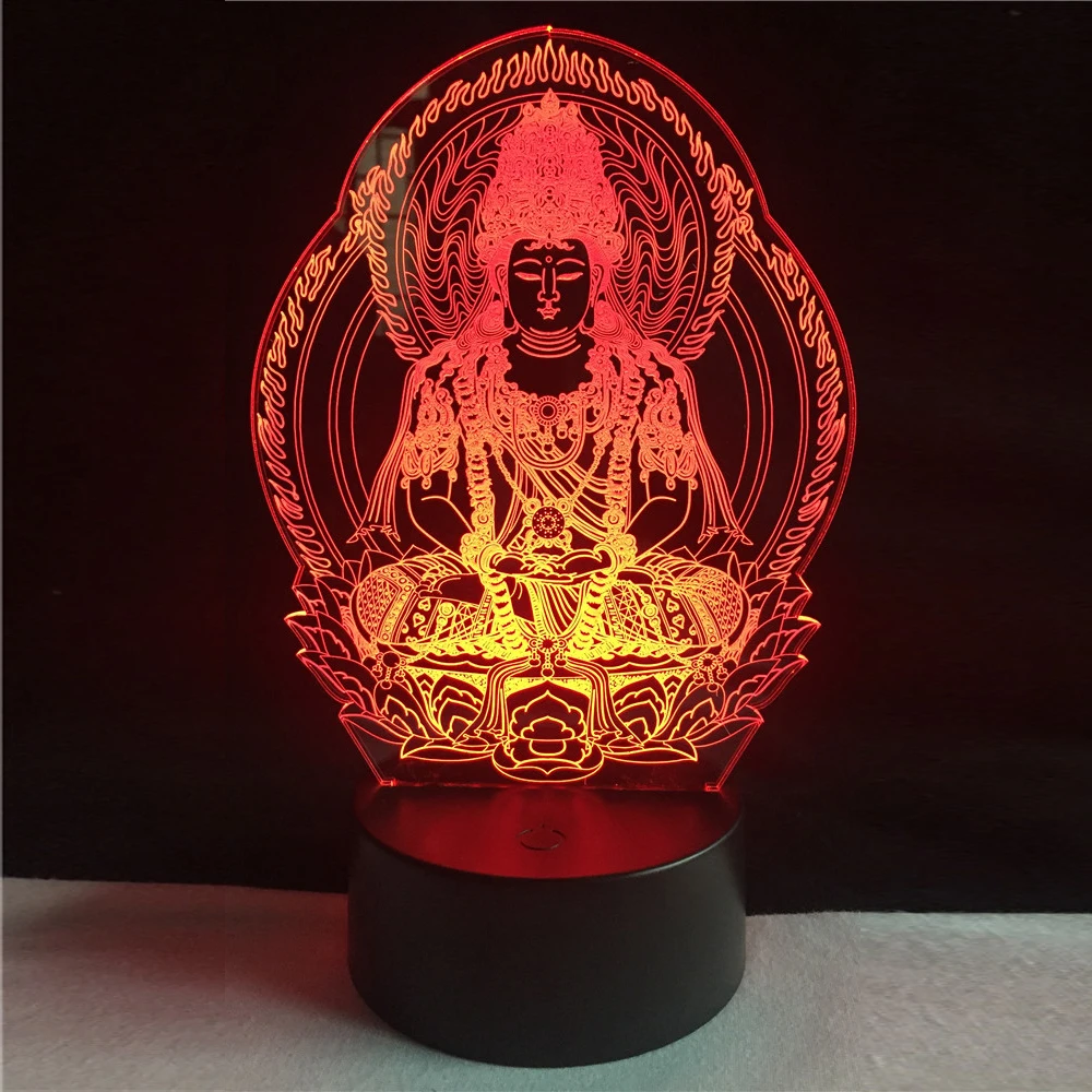 

Sale Novelty Buddha Usb 3d Night Light Atmosphere Led Bulbs Luminaria Nights Lamp Christmas Birthday Gifts Table Rgb Lamparas