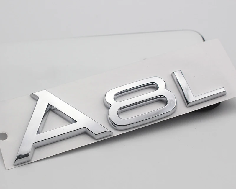 A3 A4L A5 A6L A7 A8 Q3 Q5 Q7 1,8 т 2,0 т 2,4 3,0 Т 3,2 3,6 4,2 для audi все стволом выполнении Ёмкость автомобиля эмблемы Стайлинг Стикеры - Цвет: A8L