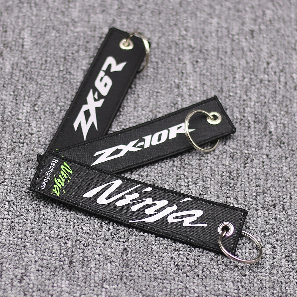 Custom Name tag Yamaha Racing Biker Motorcycle Embroider Keychain Key Holder