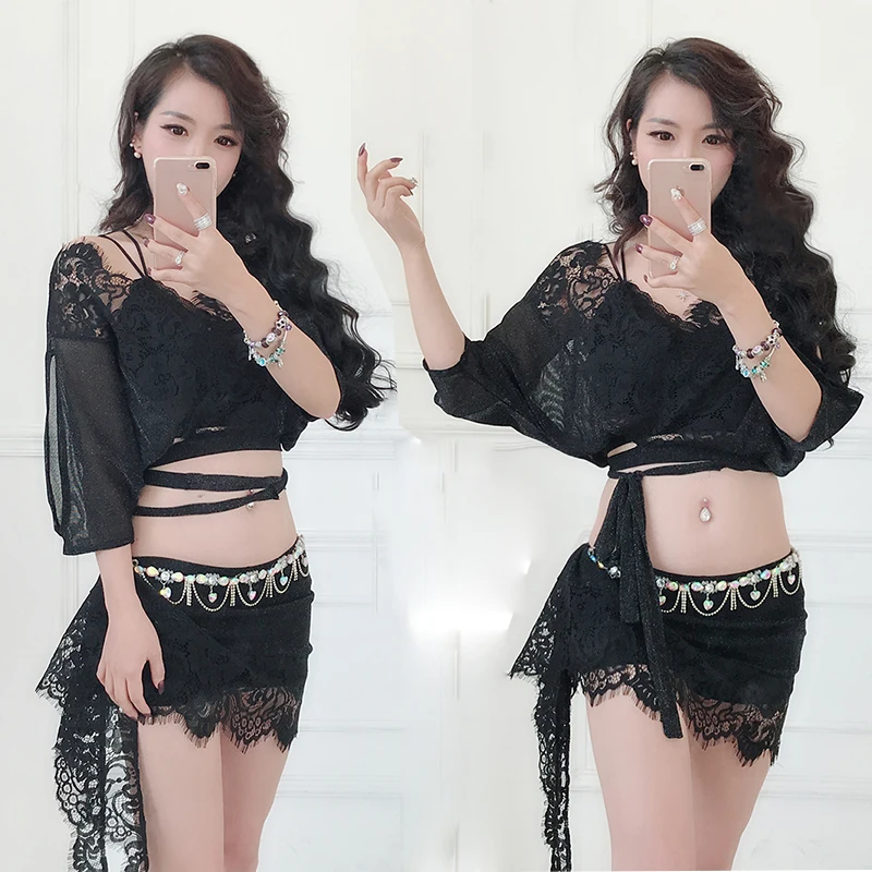 

2018 New Bellydance Costume Hot Sale Women Belly Dance Suits top+ Skirt suits for belly dance wear