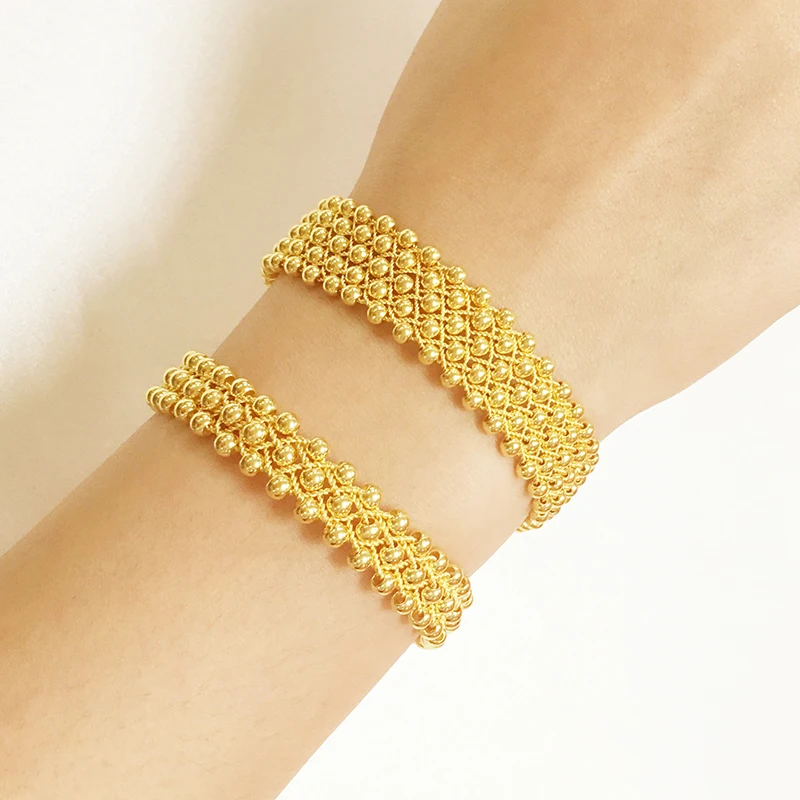 24K Pure Gold Bracelet Real 999 Solid Gold Bangle Upscale Beautiful Romantic Trendy Classic