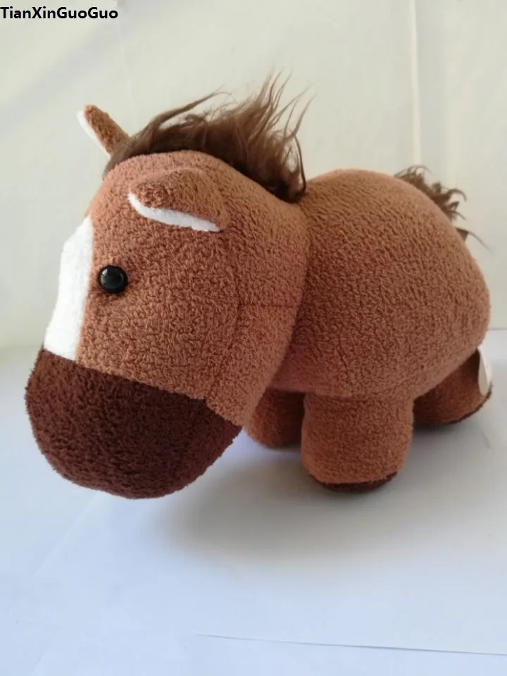 cute brown horse about 20 cm plush toy soft doll baby toy birthday gift